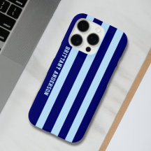 Muster für blaue und weiße Streifen Personalisiert