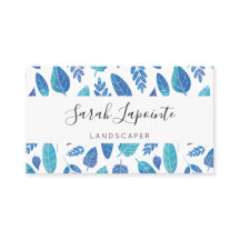 Muster für blaue Wasserfarben-Blätter