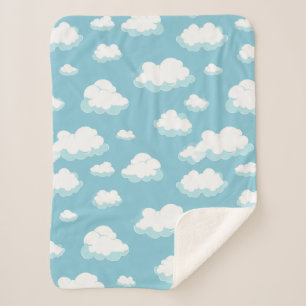 Muster für blauen Himmel und Wolken Sherpadecke