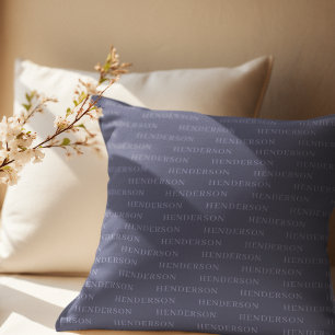 Muster für Blue Custom Family Name Kissen