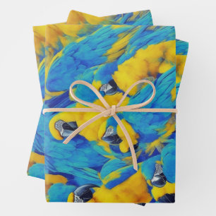 Muster für Blue & Gold Macaws Geschenkpapier Set