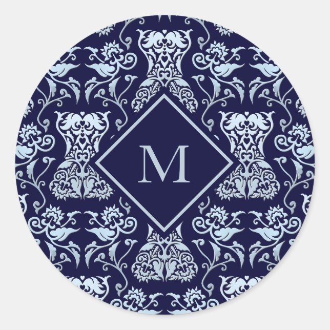 Muster für Blumenkorsette Runder Aufkleber (Vorderseite)