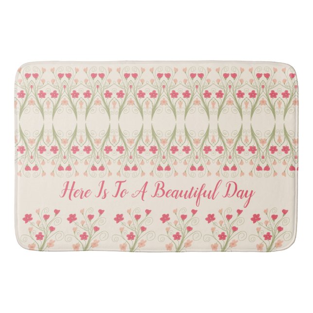 Muster für Blumenmuster Badematte (Vorderseite)