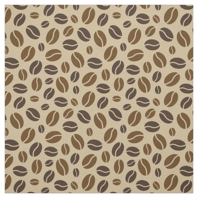 Muster für braune und beige Kaffeebohnen Stoff (Muster)
