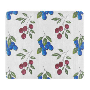 Muster für Burgund und Blaubeeren Schneidebrett