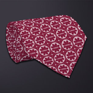 Muster für Burgundy Round-Logos Krawatte