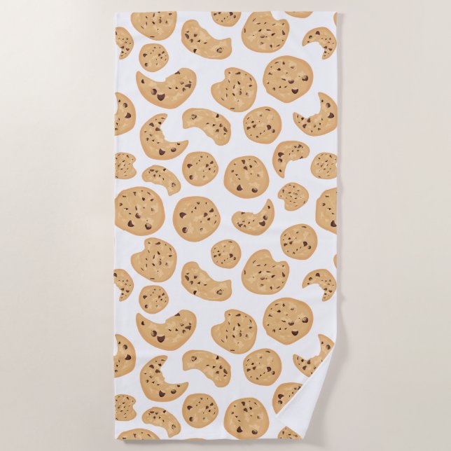 Muster für Chocolate Chip Cookies Strandtuch (Vorderseite)