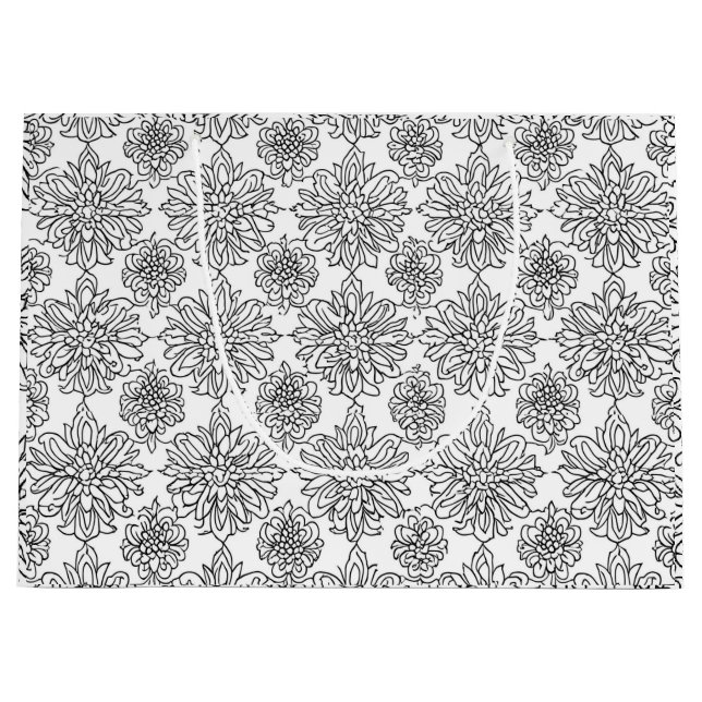 Muster für Chrysanthemumdesign Große Geschenktüte (Vorderseite)