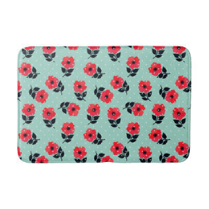 Muster für coole rote Blume Badematte