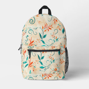 Muster für das blaue und das rote Paisley-Leaf (2) Bedruckter Rucksack