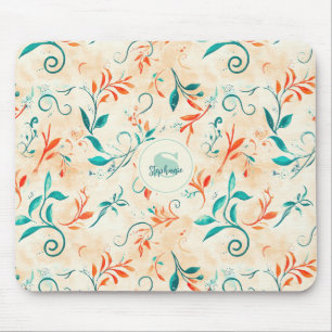 Muster für das blaue und das rote Paisley-Leaf (2) Mousepad
