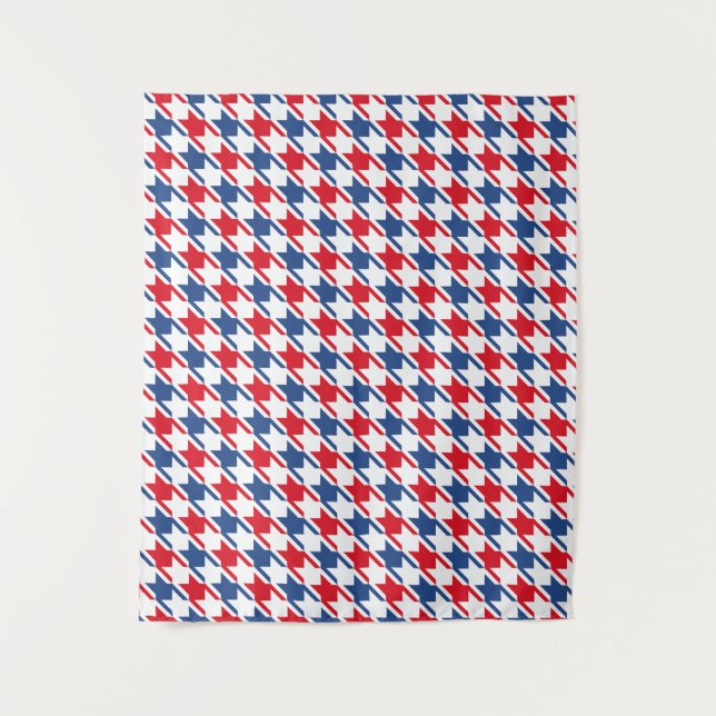 Muster für das farbige Hahnentrittmuster: Rot und  Wandteppich (Vorderseite)