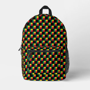 Muster für das hintereinander liegende Benin-Flag Bedruckter Rucksack