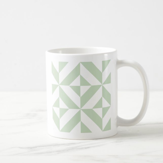 Muster für Deko-Kubikmuster in der Größe grün geom Kaffeetasse (Rechts)