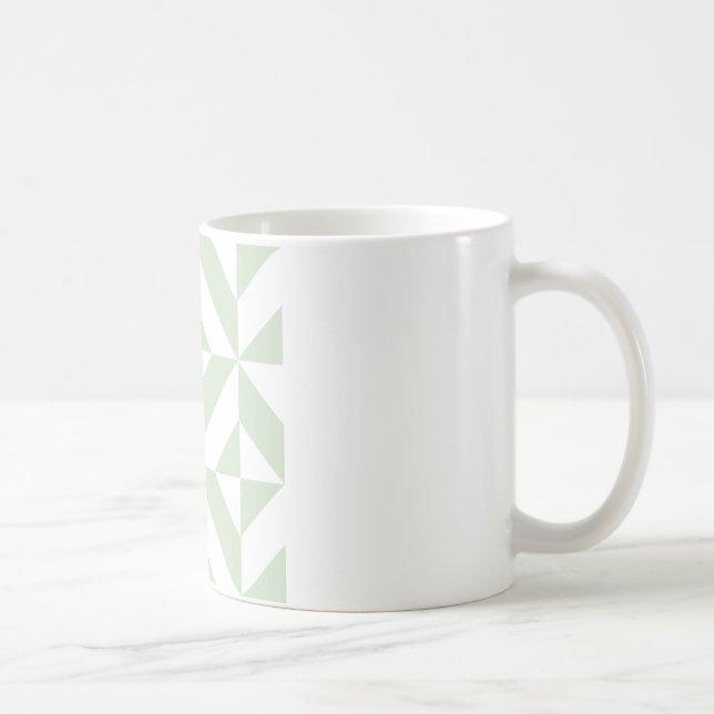 Muster für Deko-Kubikmuster in der Größe grün geom Kaffeetasse (Rechts)