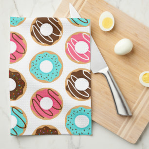 Muster für dekorierte Donuts Geschirrtuch
