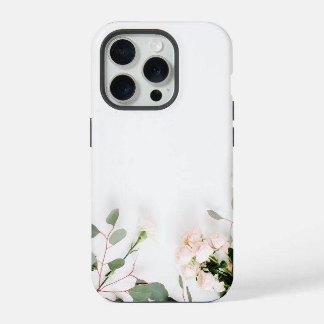 Muster für den Blumenhintergrund iPhone Hülle (Rückseite)