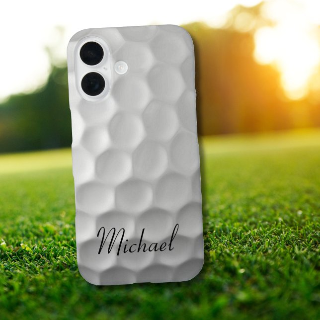 Muster für den Golf-Ball mit Personalisiertem Text Case-Mate iPhone Hülle (Von Creator hochgeladen)