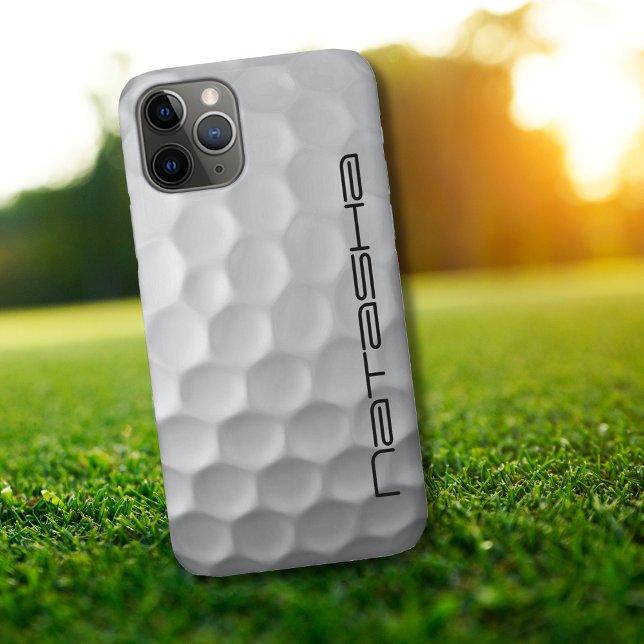 Muster für den Golf-Ball mit Personalisiertem Text Case-Mate iPhone Hülle (Von Creator hochgeladen)