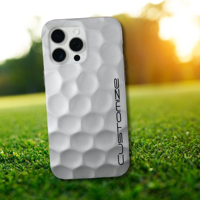 Muster für den Golf-Ball mit Personalisiertem Text Case-Mate iPhone Hülle (Von Creator hochgeladen)