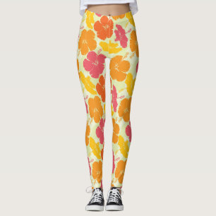 Muster für den Hibiskus der Flora Leggings