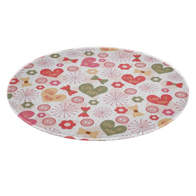 Muster für den Tag der Mutter Schneidebrett (Ecke)