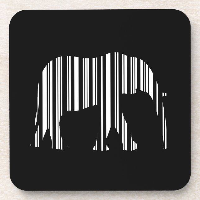 Muster für den Tiercode von ELEPHANT BARCODE-Bar Untersetzer (Vorderseite)
