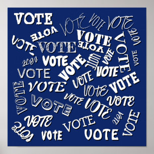 Muster für die Abstimmung Schriftart Poster