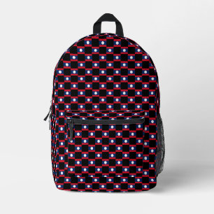 Muster für die achterte Laos-Flagge Bedruckter Rucksack
