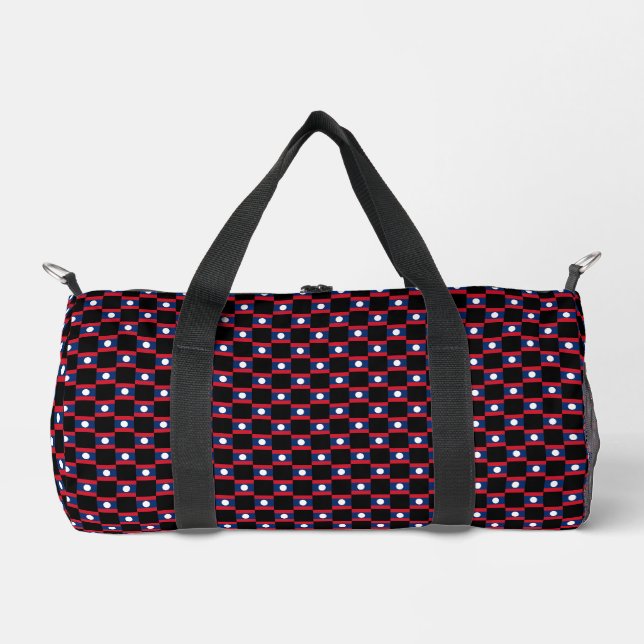 Muster für die achterte Laos-Flagge Duffle Bag (Vorderseite)