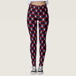 Muster für die achterte Laos-Flagge Leggings