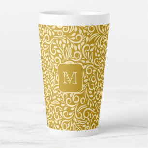 Muster für die benutzerdefinierte Monogramm-Flurle Milchtasse