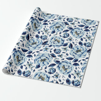 Muster für die Blaue Blume Geschenkpapier