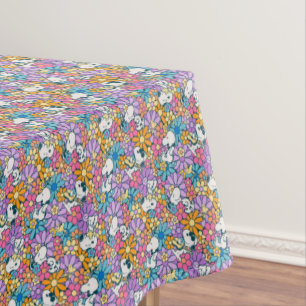 Muster für die Blume von Snoopy und Holz Tischdecke
