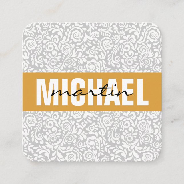 Muster für die Blumenspitze Quadratische Visitenkarte (Vorderseite)