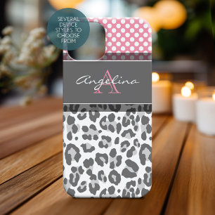 Muster für die Druckvorlage für Girly Leopard-Spot iPhone 15 Hülle