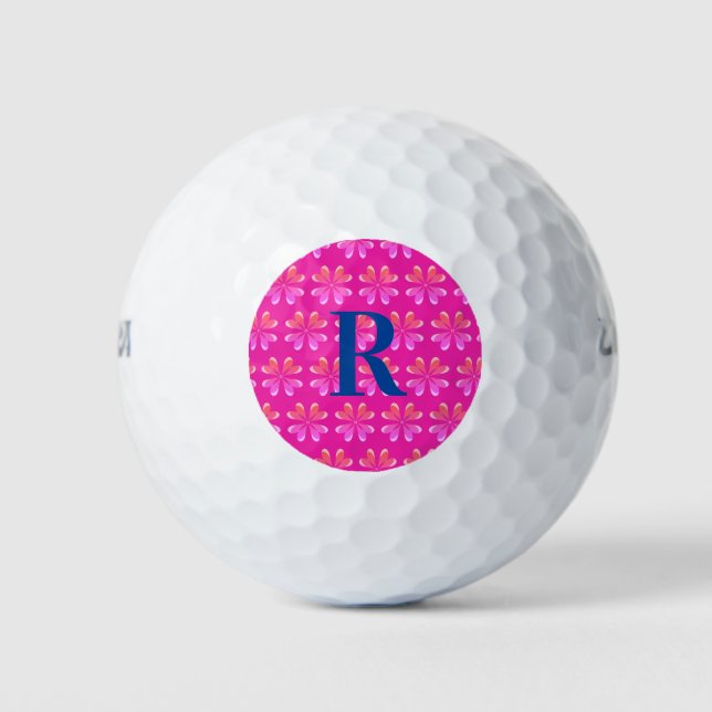 Muster für die erste Blume der Retro-Retro-Box Golfball (Vorderseite)