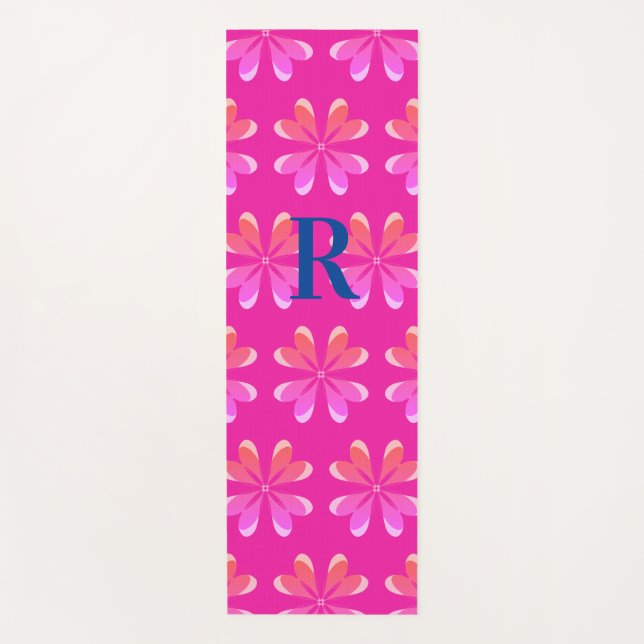 Muster für die erste Blume der Retro-Retro-Box Yogamatte (Vorderseite)