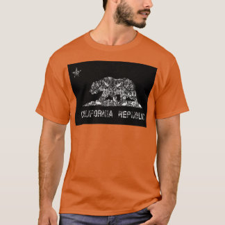 Muster für die Flagge der Republik Kalifornien T-Shirt