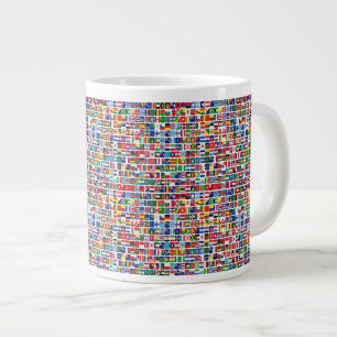 Muster für die Flaggen aller Länder Jumbo-Tasse