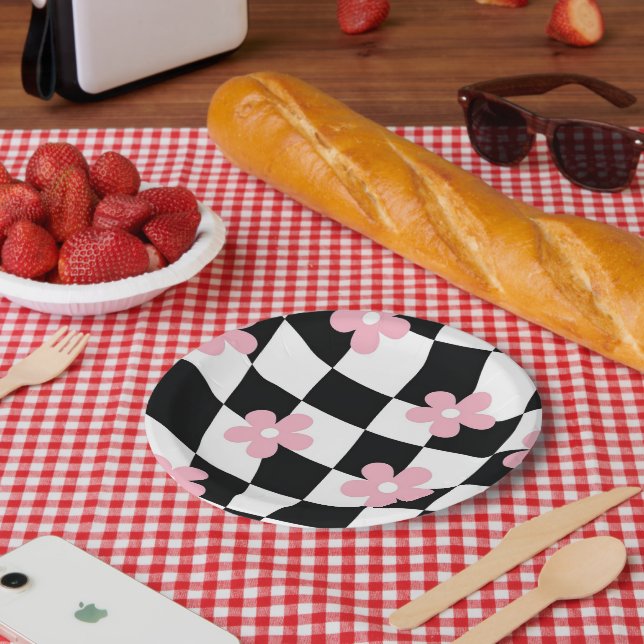 Muster für die hintere Blume Pappteller (Picknick)