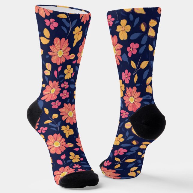 Muster für die hintere Blume Socken (Gewinkelt)