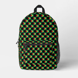 Muster für die karierte Guyana-Flagge Bedruckter Rucksack