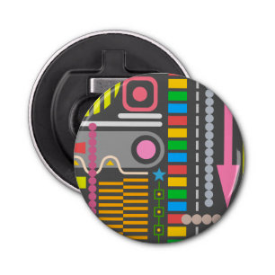 Muster für die Kontrolle der abstrakten Technologi Flaschenöffner