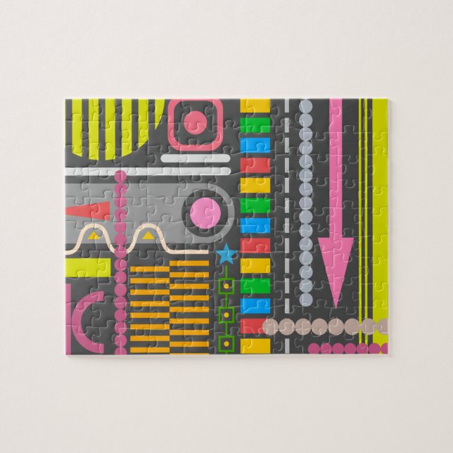 Muster für die Kontrolle der abstrakten Technologi Puzzle (Horizontal)