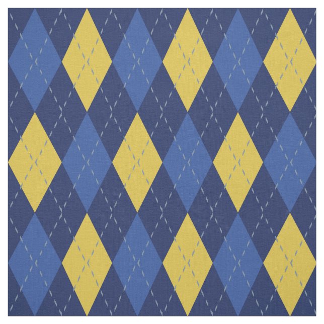 Muster für die Raute von Navy Blue und Gold Yellow Stoff (Muster)