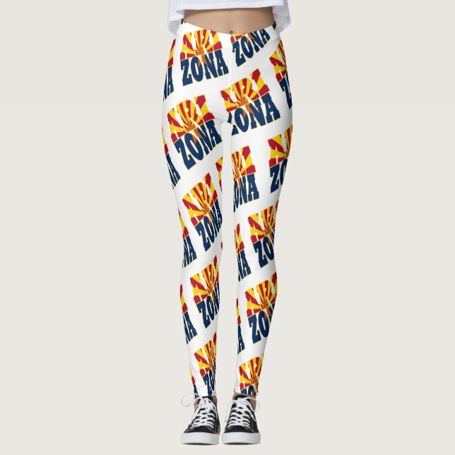 Muster für die Staatsflagge von Arizona Leggings (Vorderseite)