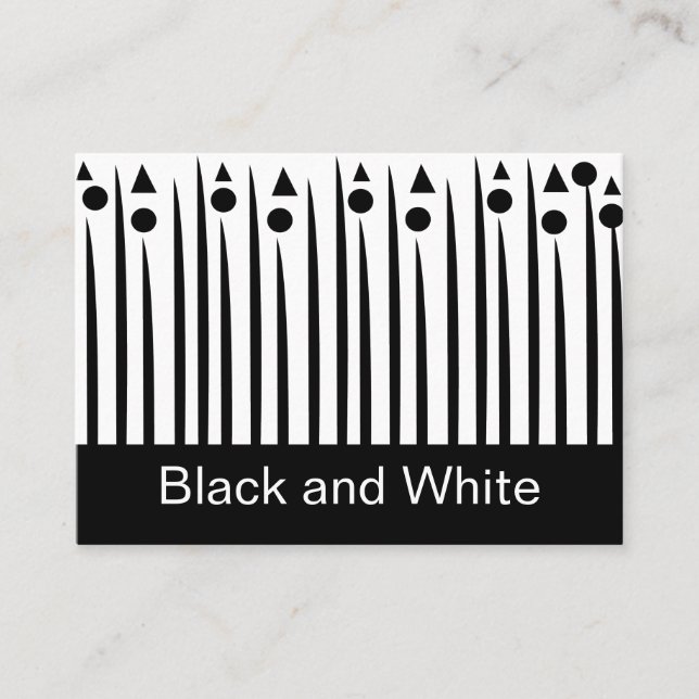 Muster für die Streifen des schwarzen und weißen K Visitenkarte (Vorderseite)