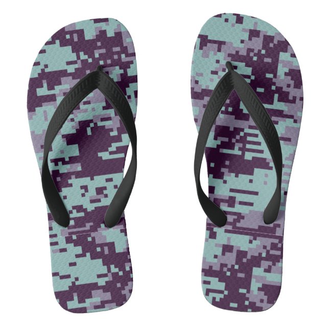 Muster für digitale Camouflage gefroren Flip Flops (Fußbett)