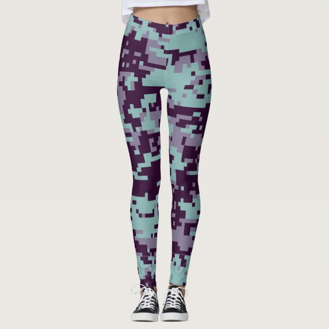 Muster für digitale Camouflage gefroren Leggings (Vorderseite)